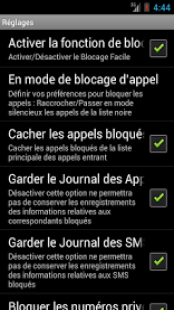 Blocage des Appels et SMS 3