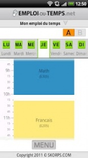 Emploi du temps 1